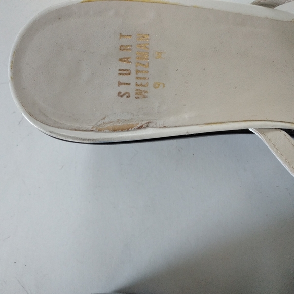 Stuart Weitzman mules white sz 9M - Picture 5 of 8